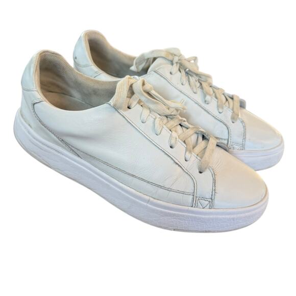Kizik Women's Wide Hands Free Vegas 2 White Leather Lace Up Sneaker - 8.5 Wide - Picture 2 of 10